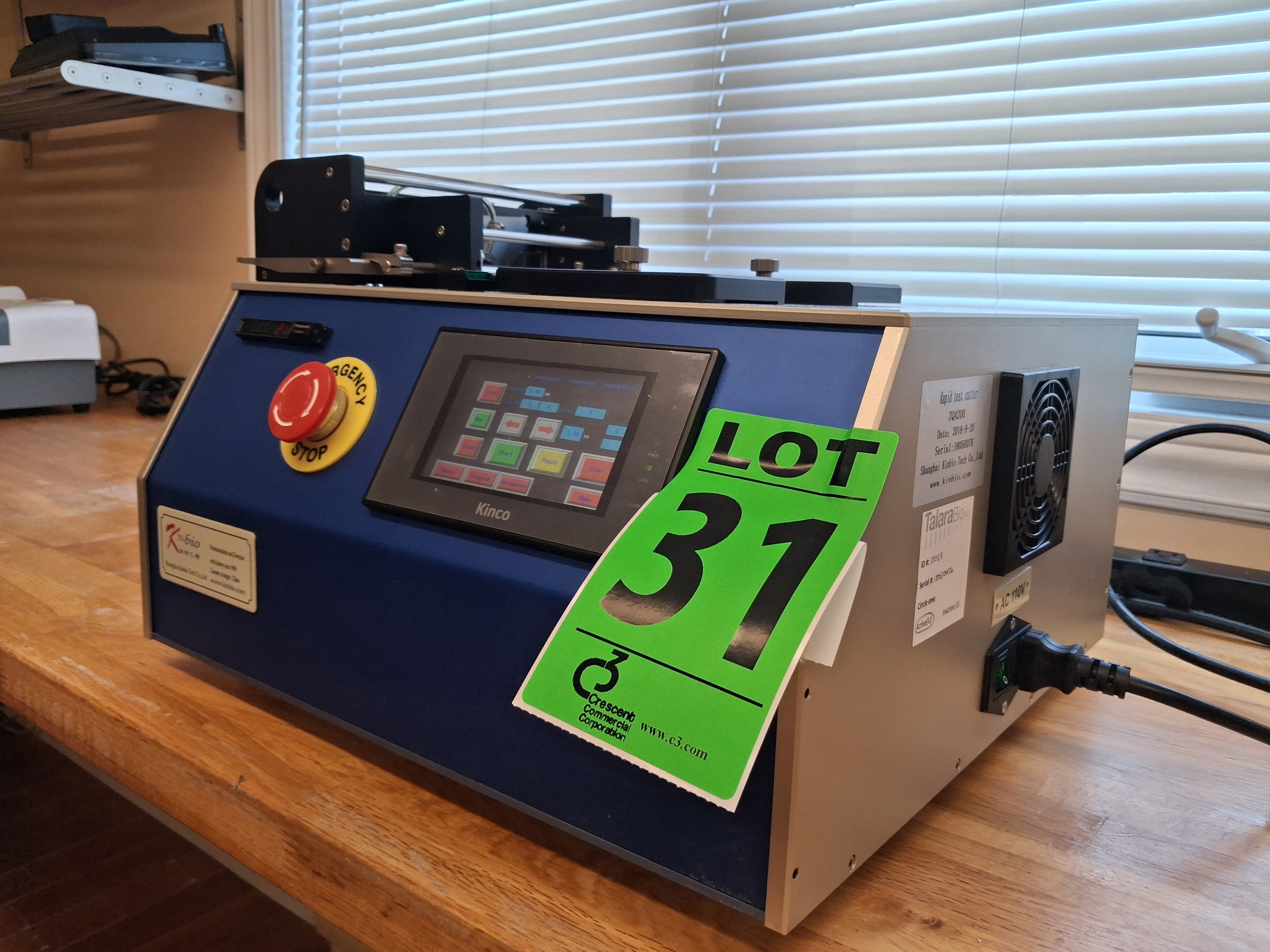 Lot 31 — 2018 KINBIO ZQ4200 Rapid Test Strip Cutter