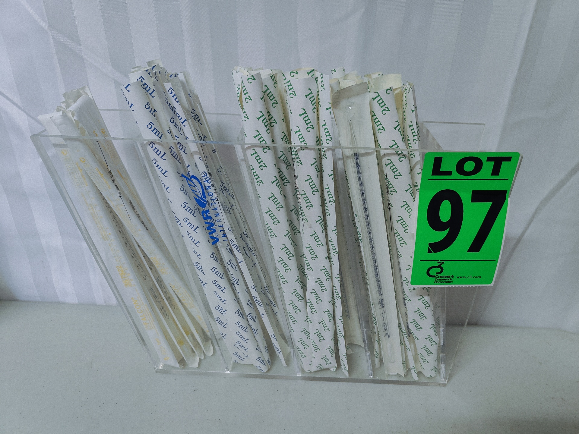 Lot 97 — VWR Serological Pipette Rack with Assorted Serological Pipettes